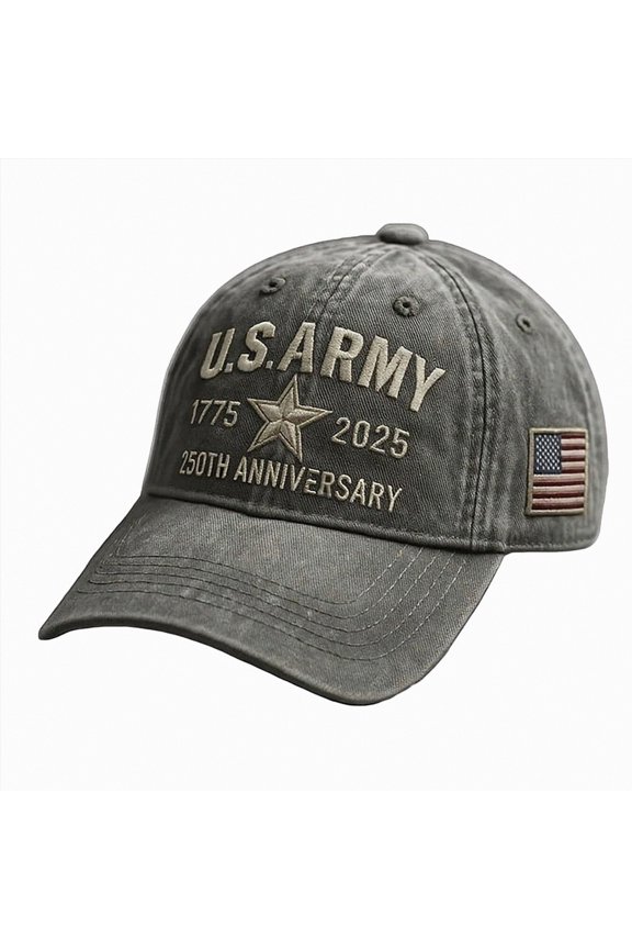Corps 250th Anniversary Men's Baseball Cap 250th Anniversary Washed Cap Retro Corps Veteran Hat