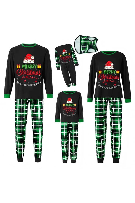 Family Matching Christmas Pajamas Set, Star Snowflake Ball Print Holiday PJs Sleepwear Loungewear,Sizes Baby 9-12 Months
