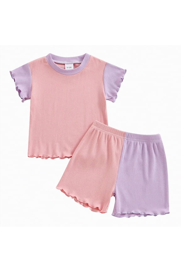 Girl Clothes Set Summer Baby 0 6 12 18 24 Months 2T 3T Girl Clothes Shorts Set Floral Summer Outfits Cute Baby Clothes,Sizes 18-24 Months