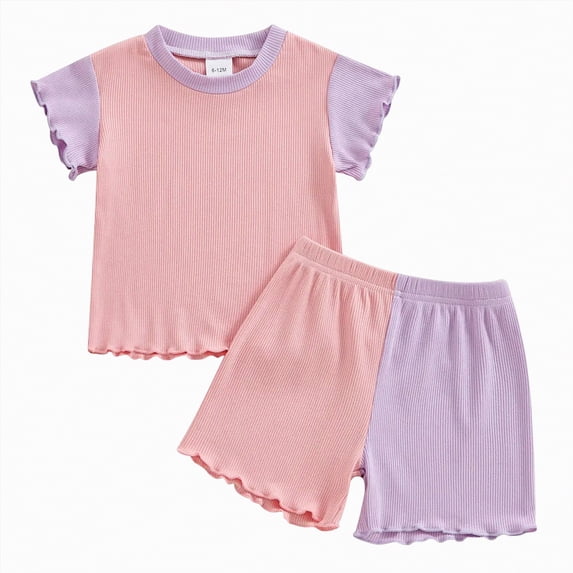UAYOTSE Girl Clothes Set Summer Baby 0 6 12 18 24 Months 2T 3T Girl Clothes Shorts Set Floral Summer Outfits Cute Baby Clothes,Sizes 2-3 Years