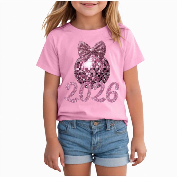 UAYOTSE Girl Shirt Cute Snacks Graphic Tee Toddler Kids Girls Holiday Short Sleeve Outfits Tops,Sizes 9-10 Years