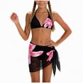 thumbnail image 1 of UAYOTSE Girl's 3 Piece Cute Triangle Bikini Swimsuit with Beach Cover Up,Sizes 7-8 Years, 1 of 9