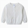 thumbnail image 1 of UAYOTSE Girl's 4T 5T 6T 7T 8T 9T Thin Crewneck Button-up Cardigan Cotton Knit Sweater Cute Lightweight Girl Outerwear,Sizes 6-7 Years, 1 of 5