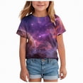 thumbnail image 1 of UAYOTSE Girl's Graphic Tees Kids Cute Shirts Nebula Slogan Loose Fit Casual Summer Tops,Sizes 6-7 Years, 1 of 4