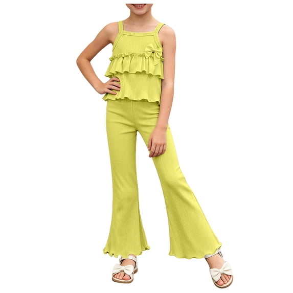 UAYOTSE Girls 2 Piece Summer Outfits Kids Cute Graphic Tees and Elastic Waist Shorts Set Hawaiian Vacation Outfit,Sizes 18-24 Months
