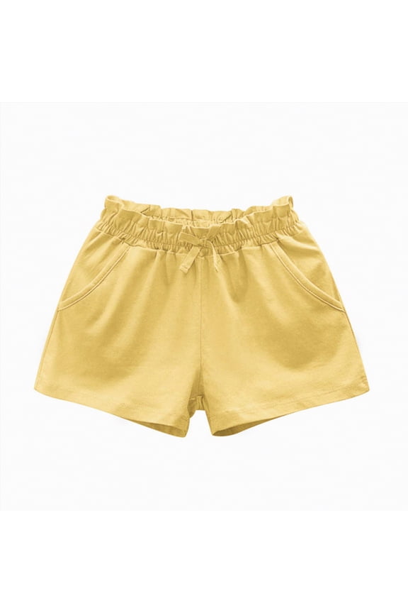 Girls Butterfly Shorts Lightweight Flowing Athletic Shorts with Elastic Waist Drawstring,Sizes 8-9 Years