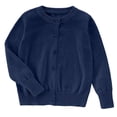 thumbnail image 1 of UAYOTSE Toddler Girl Sweaters Cable Knit Long Sleeve Crewneck Light Weight Solid Cardigans(5-6 Years,I56-Navy), 1 of 5