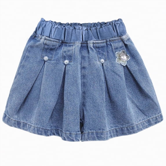 UAYOTSE Girls Casual Bermuda Shorts Kids Knee Length High Waisted Summer School Uniform Shorts Comfy Drawstring Short Pants With Pockets Beach Shorts Lightweight Comfy,Sizes 5-6 Years