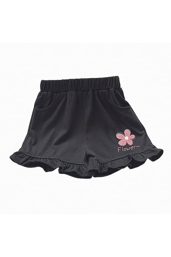 Girls Casual Bermuda Shorts Kids Knee Length High Waisted Summer Shorts Comfy Drawstring Short Pants With Pockets Beach Shorts Lightweight Comfy,Sizes 5-6 Years