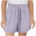 thumbnail image 1 of UAYOTSE Girls Casual Loose Fit Solid Color Shorts For Everyday Outdoor And Sports Activities Comfortable Breathable Summer School Uniform Pants,Sizes 7-8 Years, 1 of 6