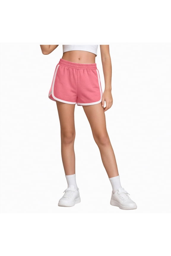 Girls Hiking Shorts Kids Lightweight Pockets Athletic Summer Casual Uniform Shorts for Girls,Sizes 5-6 Years