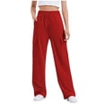 thumbnail image 1 of UAYOTSE Girls Kids Cargo Sweatpants Wide Straight Leg Jogger Pants(13-14 Years,R10-Brick Red), 1 of 7