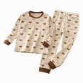 thumbnail image 1 of UAYOTSE Girls Long Sleeved and Long Legged Set Comfortable Soft Stylish Cartoon Print Girls Pajamas Set,Sizes 5-6 Years, 1 of 4