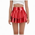 thumbnail image 1 of UAYOTSE Girls Metallic Skater Skort Kids High Waisted Shiny Dance Scooter Skirt,Sizes 4-5 Years, 1 of 8