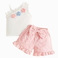thumbnail image 1 of UAYOTSE Girls Outfit Baby Girl Summer Baby Clothes Infant 9 12 18 24 Months Spring Short Sleeve Shirt Tops Cute Shorts Set,Sizes 9-12 Months, 1 of 6