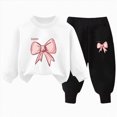 thumbnail image 1 of UAYOTSE Girls Outfit Sets 2 Pieces Long Sleeve Pullover Printed Girls Clothing Sets Orange Size 6 T,Sizes 5-6 Years, 1 of 5