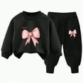 thumbnail image 1 of UAYOTSE Girls Outfit Sets 2 Pieces Long Sleeve Pullover Printed Girls Clothing Sets Orange Size 6 T,Sizes 7-8 Years, 1 of 5