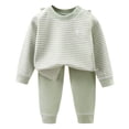 thumbnail image 1 of UAYOTSE Girls Pjs Set Two Piece Fleece Pajamas kids Fall Winter Long Sleeve pajamas Loungewear,Sizes 3-4 Years, 1 of 5