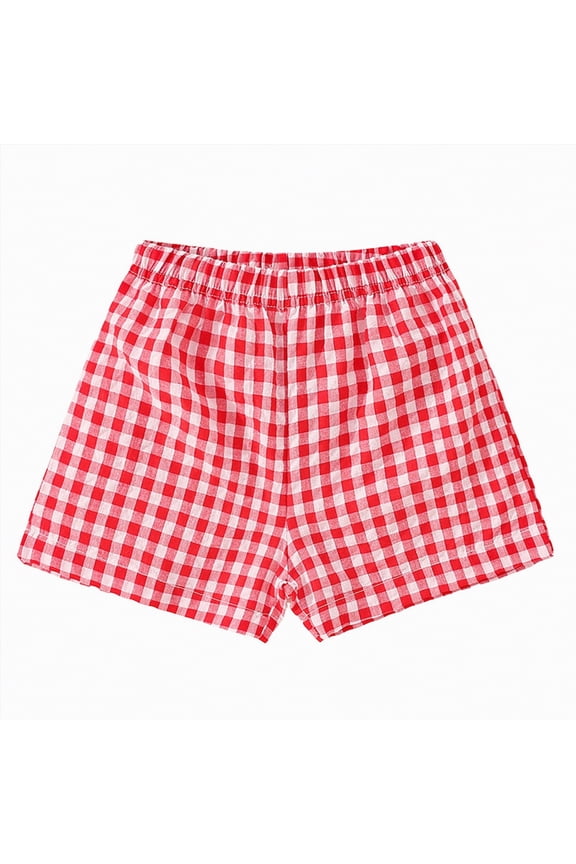 Girls Plaid Casual Shorts 1T 2T 3T 4T 5T Little Girls Wear Light Summer Pants Classic Toddler Dailywear,Sizes 12-18 Months