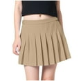 thumbnail image 1 of UAYOTSE Girls Pleated Skirts School Kids Casual Mini Flare A Line Uniform Skorts Skirt(10-11 Years,D14-Khaki), 1 of 4