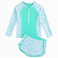 thumbnail image 1 of UAYOTSE Girls Rash Guard Swimsuits 2 Piece Bathing Suit Summer Swimwearr,Sizes 8-9 Years, 1 of 6