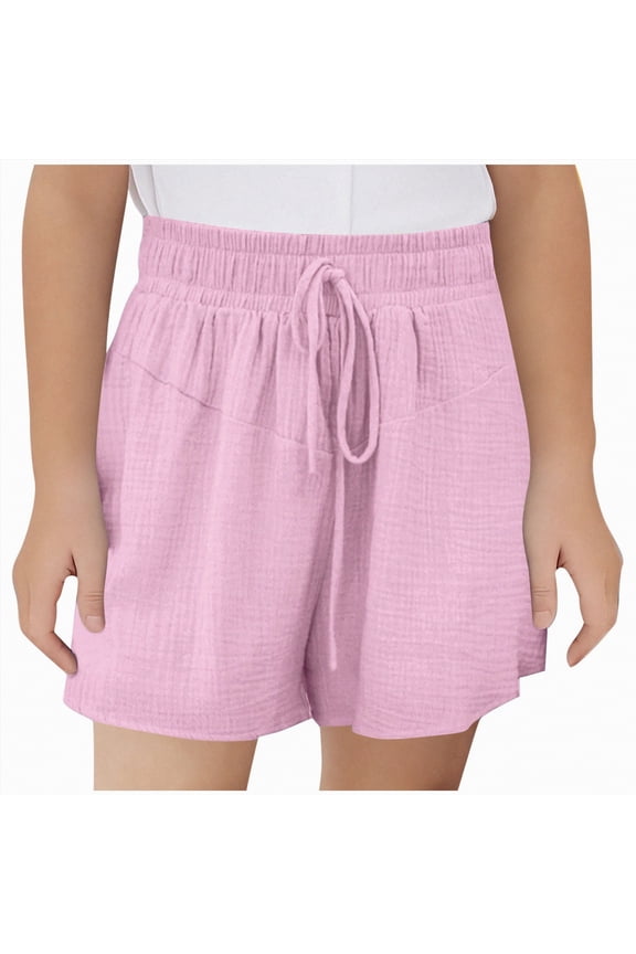 Girls Shorts Kids Ruffle High Waisted Shorts Cute Summer Dress Shorts With Pockets,Sizes 13-14 Years
