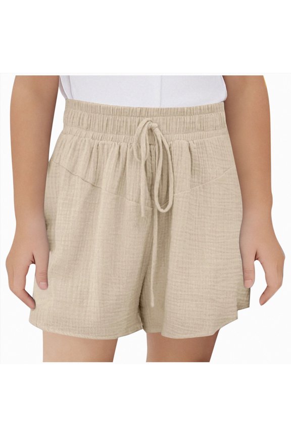 Girls Shorts Kids Ruffle High Waisted Shorts Cute Summer Dress Shorts With Pockets,Sizes 5-6 Years