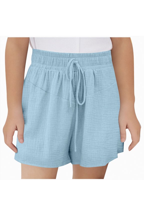 Girls Shorts Kids Ruffle High Waisted Shorts Cute Summer Dress Shorts With Pockets,Sizes 9-10 Years