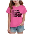 thumbnail image 1 of UAYOTSE Girls Striped Ruffle Short Sleeve T Shirts Kids Summer Crewneck Tops Casual Tees,Sizes 11-12 Years, 1 of 5