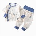 thumbnail image 1 of UAYOTSE Girls Warm Fleece Pajama Set Kids Toddler 3 6 12 18 Months 2T 3T 4T 5T fit Pjs Soft Breathable Fall Winter Thick Home Clothes Size 6-9 Months, 1 of 6