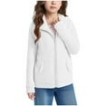 thumbnail image 1 of UAYOTSE Girls Zip Up Fleece Hoodie Jacket Cute Trendy Full Zip Sweatshirt Outwear Warm Winter Coat with Pockets 5 14 Years,Sizes 11-12 Years, 1 of 5