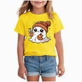thumbnail image 1 of UAYOTSE Infant Toddler Crew Neck Tee Pretty Color Bow Ghost Print Girl Halloween Short Sleeve Daily Shirts,Sizes 8-9 Years, 1 of 5