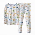 thumbnail image 1 of UAYOTSE Toddler Kids Junior Soft Bamboo Pajamas Tie Dye Long Winter Pjs 2pcs Set(White#_3,13-14 Years), 1 of 3