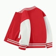 thumbnail image 1 of UAYOTSE Kids Baseball Jackets Boys Girls Spring Autumn Varsity Jacket Everyday Classic Fashion School Sport Clothing(5-6 Years,S45-Red), 1 of 5
