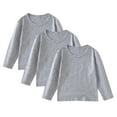 thumbnail image 1 of UAYOTSE Kids Boys Casual T Shirts Waffle Knit Long Sleeve Crewneck Cute Loose Fall Tee Tops(S51-Grey,3-4 Years), 1 of 9