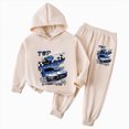 thumbnail image 1 of UAYOTSE Kids Boys Hoodie Outfit 2T 3T 4T 5T 6T 7T Long Sleeve Hooded Sweatshirt and Jogger Pants 2Pcs Clothes Set, 1 of 5