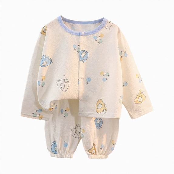 UAYOTSE Kids Boys Long Sleeve 2-Piece Tracksuit, Relax Fit Printed Outfit Suitable for Outdoor Activities and Lounging Size 4-5 Years