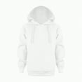 thumbnail image 1 of UAYOTSE Kids Child Toddler Boys Girls Solid Long Sleeve Patchwork Hooded Warm Sweatshirt Pullover Blouse Tops Outfits Clothes Hoodie With Pocket(White&5,4-5 Years), 1 of 9