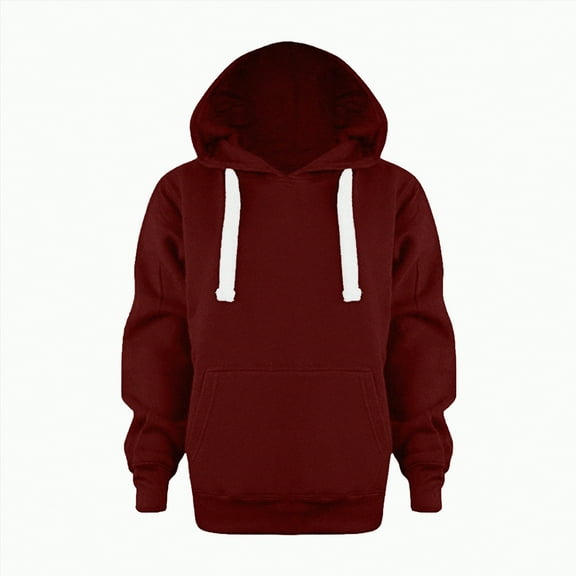 UAYOTSE Kids Child Toddler Boys Girls Solid Long Sleeve Warm Sweatshirt Pullover Blouse Tops Outfits Clothes Hoodie With Pocket(##a,6-7 Years)