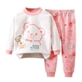 thumbnail image 1 of UAYOTSE Kids Cotton Pajamas Set PJS Long Sleeve Sleepwear Loungewear,Sizes 1-2 Years, 1 of 4