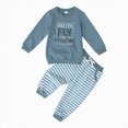 thumbnail image 1 of UAYOTSE Kids Letter Print Casual Outfit Set Boys Girls 6 12 18 24 Months 2T 3T 4T Fit Breathable Long Sleeve Top Pants 2PCS Size 6-12 Months, 1 of 9