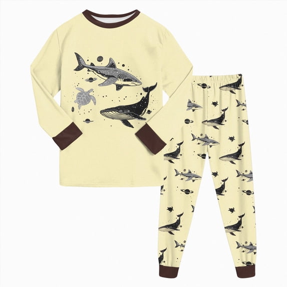 UAYOTSE Kids Planet Dinosaur Pajama Set Boys 6 12 18 24 Months 2T 3T 4T 5T fit Pjs Soft Breathable Sleepwear Loungewear Size 3-4 Years