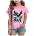 thumbnail image 1 of UAYOTSE Kids Summer 4th of July T-Shirts Girls Girls American Flag Patriotic Short Sleeve Tees,Sizes 3-4 Years, 1 of 5