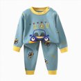 thumbnail image 1 of UAYOTSE Kids Thickened Thermal Pajama Set 6 12 18 24 Months 2T 3T 4T 5T 6T fit Pjs Soft Breathable Winter 2PCS Home Wear Size 3-4 Years, 1 of 3