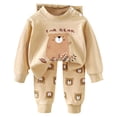 thumbnail image 1 of UAYOTSE Kids Toddler Pajamas Boys Girls Fleece Pajama Set Winter Warm Sleepwear Pjs Set Plush Tops+Pants Outfits Loungewear,Sizes 4-5 Years, 1 of 5