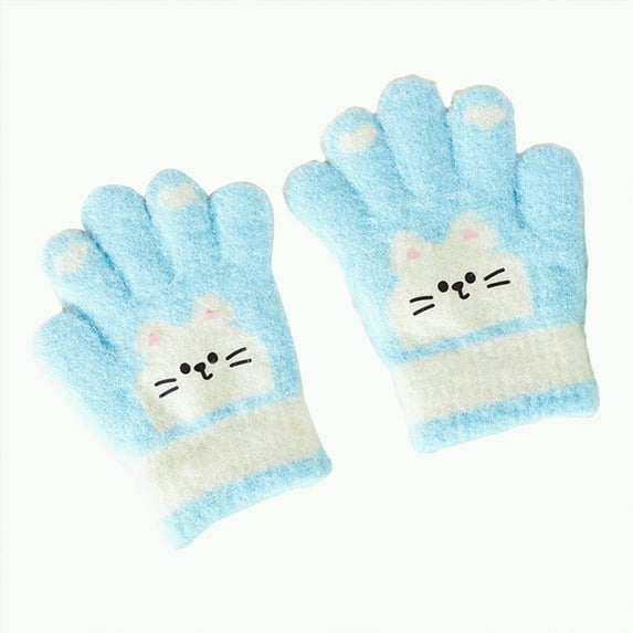 UAYOTSE Kids Winter Gloves for Boys Girls Children Full Fingers Stretchy Warm Mittens,Sizes 2-4 Years