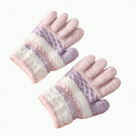 UAYOTSE Kids Winter Gloves for Boys Girls Children Full Fingers Stretchy Warm Mittens for 4 10 Years,Sizes 3-6 Years