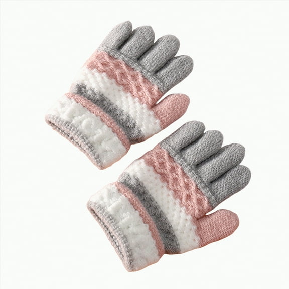 UAYOTSE Kids Winter Gloves for Boys Girls Children Full Fingers Stretchy Warm Mittens for 4 10 Years,Sizes 3-6 Years
