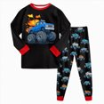 thumbnail image 1 of UAYOTSE Little & Big Boys Pajamas 2-Piece Cool Cozy Long Sleeve & Pants PJ Set Soft Kid Outfits(2-3 Years,Z93-Red), 1 of 9