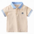 thumbnail image 1 of UAYOTSE Little Boy Summer Casual Polo Shirt Short Sleeved 1T 2T 3T 4T 5T Kids Basic Polos Versatile Pullover T Shirt,Sizes 4-5 Years, 1 of 9